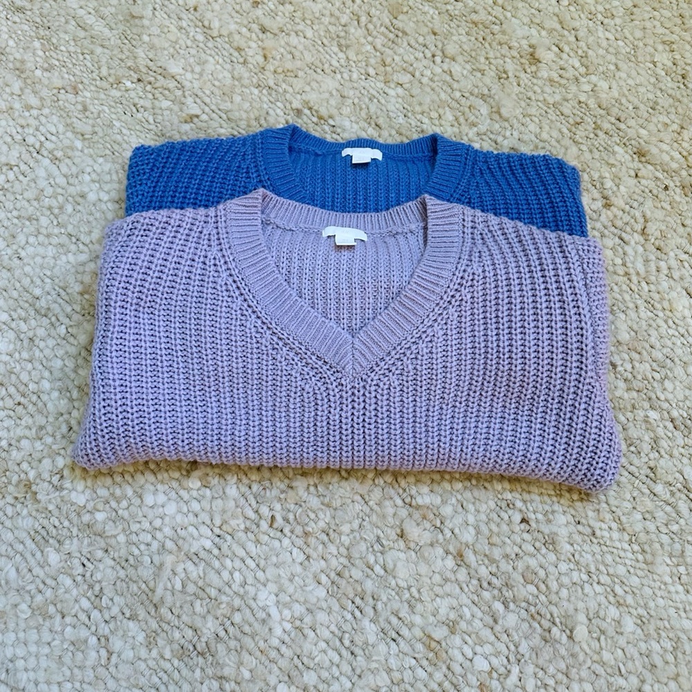 H&M Baby Purple(S size) and Blue(M size)Knit Sweaters. New - Picture 2 of 11
